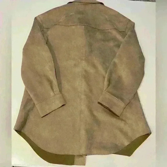 Truth by Republic Faux Suede Snap Front Button Down Shirt Size Medium - Picture 2 of 5
